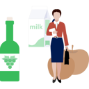 پیش‌نمایش فایل the-office-lady-is-standing-near-milk-product-12893528 از پک خرید خواربار