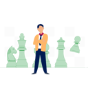 پیش‌نمایش فایل businessman-presenting-chess-game-12893943 از پک تاکتیک‌ها