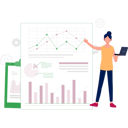 پیش‌نمایش فایل young-lady-presenting-line-graph-12893906 از پک تاکتیک‌ها