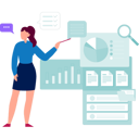 پیش‌نمایش فایل young-lady-talking-about-business-pie-chart-12893202 از پک داده‌های مدیریت ارتباط با مشتری