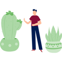 پیش‌نمایش فایل man-talking-about-flower-cactus-13009987 از پک کاکتوس