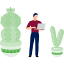 پیش‌نمایش فایل man-using-laptop-near-cactus-plant-13009997 از پک کاکتوس