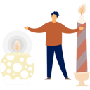 پیش‌نمایش فایل boy-happy-with-beautiful-candle-13010322 از پک شمع