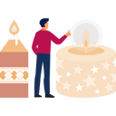 پیش‌نمایش فایل boy-pointing-at-flickering-candles-13010331 از پک شمع