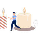 پیش‌نمایش فایل boy-running-towards-burning-candle-13010335 از پک شمع