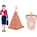 پیش‌نمایش فایل girl-holding-bag-looking-at-pyramid-candle-13010303 از پک شمع