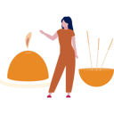پیش‌نمایش فایل girl-pointing-at-candle-and-incense-stick-13010318 از پک شمع