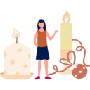 پیش‌نمایش فایل girl-showing-decorative-candle-13010327 از پک شمع