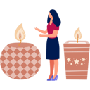 پیش‌نمایش فایل girl-showing-lighted-candle-13010307 از پک شمع
