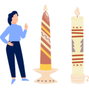 پیش‌نمایش فایل girl-talking-about-red-candle-light-13010321 از پک شمع