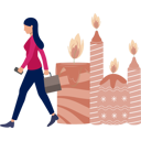 پیش‌نمایش فایل girl-walking-near-candles-13010299 از پک شمع
