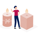 پیش‌نمایش فایل man-pointing-at-candle-13010293 از پک شمع