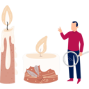 پیش‌نمایش فایل man-searching-burning-candle-13010310 از پک شمع