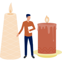 پیش‌نمایش فایل man-showing-lit-candle-13010332 از پک شمع