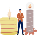 پیش‌نمایش فایل man-standing-near-candle-13010325 از پک شمع
