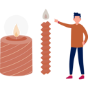 پیش‌نمایش فایل man-talking-about-needle-design-candle-13010330 از پک شمع
