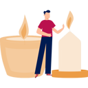 پیش‌نمایش فایل man-telling-about-candle-13010316 از پک شمع