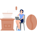 پیش‌نمایش فایل girl-thinking-about-coffee-maker-machine-13010114 از پک کافئین