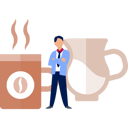 پیش‌نمایش فایل man-presenting-coffee-jug-13010122 از پک کافئین