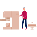 پیش‌نمایش فایل man-showing-coffee-maker-machine-13010083 از پک کافئین