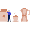 پیش‌نمایش فایل man-touching-coffee-beans-packet-13010101 از پک کافئین