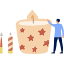 پیش‌نمایش فایل boy-pointing-at-scented-candle-13010244 از پک شمع