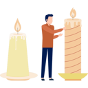پیش‌نمایش فایل man-discussing-about-birthday-cake-candle-13010259 از پک شمع