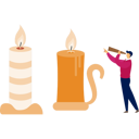 پیش‌نمایش فایل man-looking-candle-fire-with-spyglass-13010256 از پک شمع