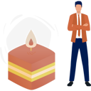 پیش‌نمایش فایل man-presenting-brown-square-candle-13010243 از پک شمع