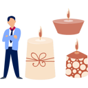 پیش‌نمایش فایل man-presenting-diwali-candles-13010276 از پک شمع