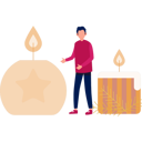 پیش‌نمایش فایل man-showing-diwali-candle-13010237 از پک شمع