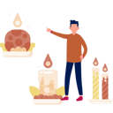 پیش‌نمایش فایل man-showing-worship-candle-13010251 از پک شمع