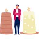 پیش‌نمایش فایل man-telling-about-star-candle-13010281 از پک شمع