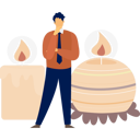 پیش‌نمایش فایل man-thinking-about-burning-candles-13010271 از پک شمع