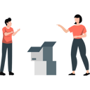پیش‌نمایش فایل boy-and-girl-talking-together-about-parcel-12999005 از پک خدمات تحویل کالا