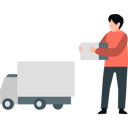 پیش‌نمایش فایل delivery-man-holding-package-box-12999014 از پک خدمات تحویل کالا