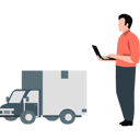 پیش‌نمایش فایل male-working-about-parcel-van-12999023 از پک خدمات تحویل کالا