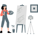 پیش‌نمایش فایل girl-making-video-of-the-painting-13114244 از پک تولیدکننده محتوا
