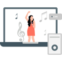 پیش‌نمایش فایل girl-singing-live-music-13114242 از پک تولیدکننده محتوا