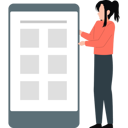 پیش‌نمایش فایل girl-telling-about-mobile-box-13137789 از پک طراحی