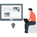 پیش‌نمایش فایل man-working-on-laptop-13137790 از پک طراحی