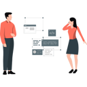 پیش‌نمایش فایل team-talking-about-developer-adding-design-13137755 از پک طراحی