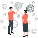پیش‌نمایش فایل boy-and-girl-are-talking-about-space-vr-13114097 از پک فناوری واقعیت افزوده و مجازی