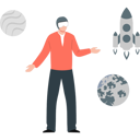 پیش‌نمایش فایل boy-presenting-startup-rocket-13114108 از پک فناوری واقعیت افزوده و مجازی