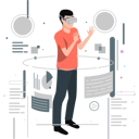 پیش‌نمایش فایل businessman-doing-analysis-using-vr-technology-13114080 از پک فناوری واقعیت افزوده و مجازی