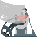 پیش‌نمایش فایل girl-using-rowing-machine-with-vr-technology-13114110 از پک فناوری واقعیت افزوده و مجازی