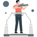 پیش‌نمایش فایل man-playing-vr-action-shooting-game-13114085 از پک فناوری واقعیت افزوده و مجازی