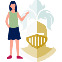 پیش‌نمایش فایل girl-pointing-at-knight-head-guard-13057238 از پک شمشیر، زره شوالیه، سلاح‌ها