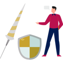پیش‌نمایش فایل man-talking-about-medieval-insignia-13057225 از پک شمشیر، زره شوالیه، سلاح‌ها