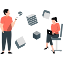 پیش‌نمایش فایل boy-and-girl-are-talking-about-boxes-13114193 از پک فناوری بلاکچین
